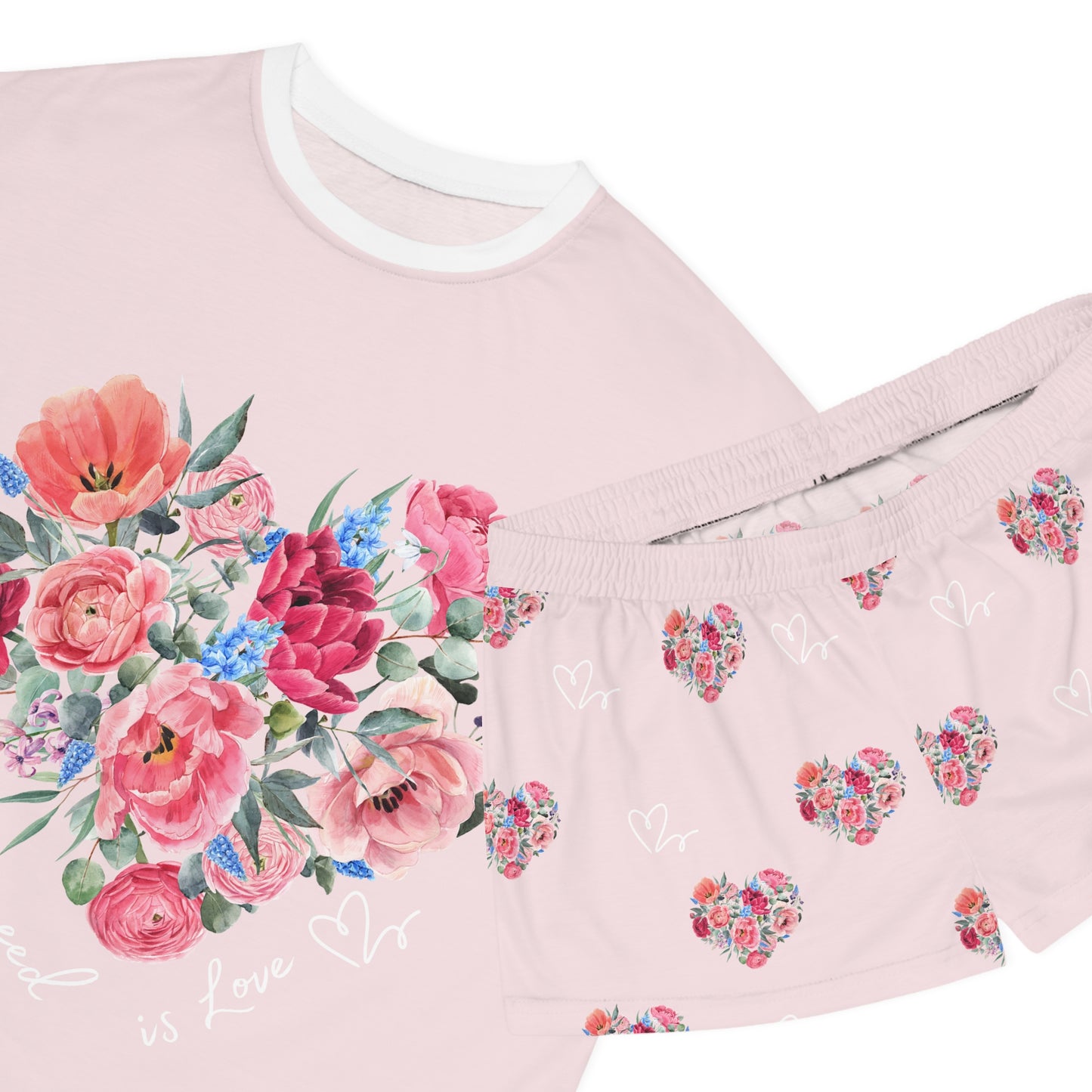 Women's Valentines Pyjama Short Set