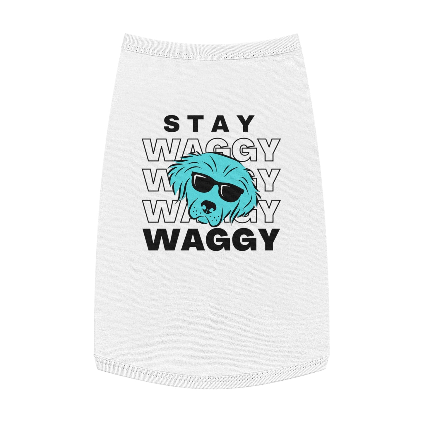 Stay Waggy Dog T-Shirt - Blue