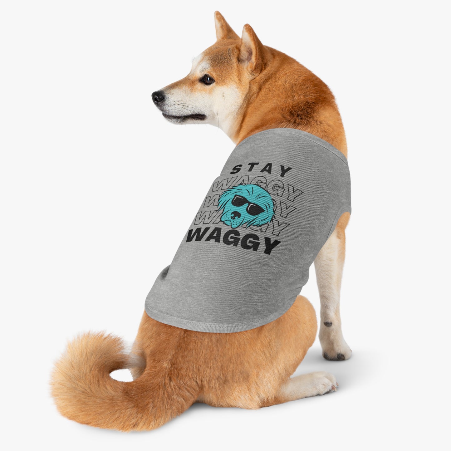 Stay Waggy Dog T-Shirt - Blue