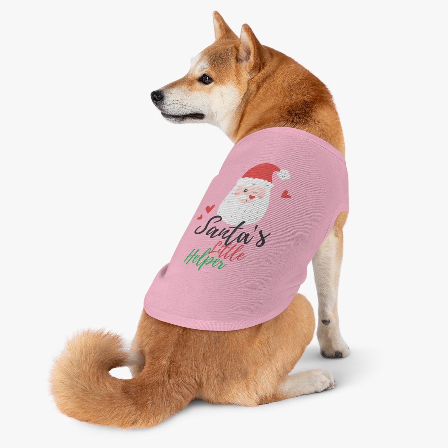 Santas Little Helper Christmas Dog T-Shirt