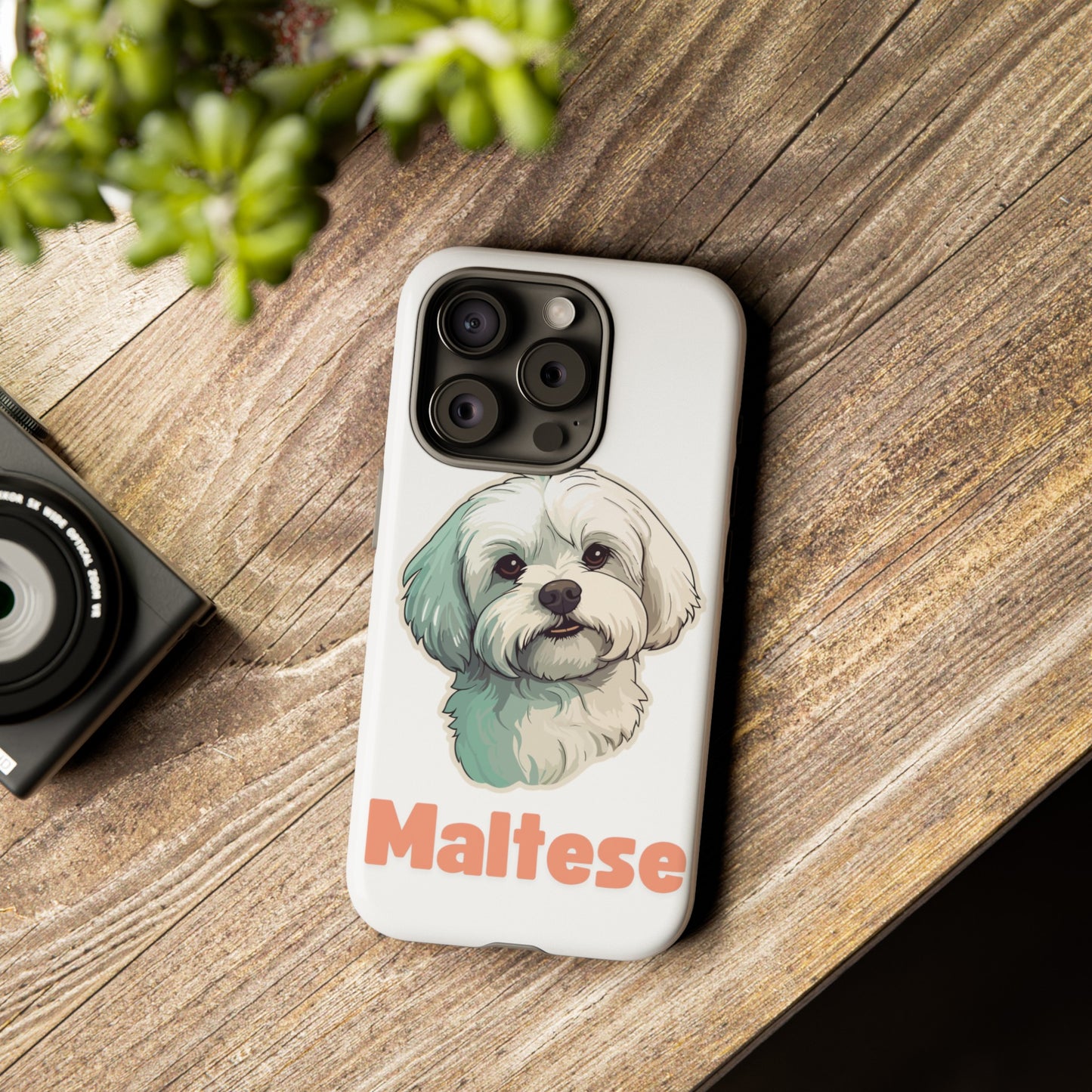 Maltese Tough Phone Case - Pink