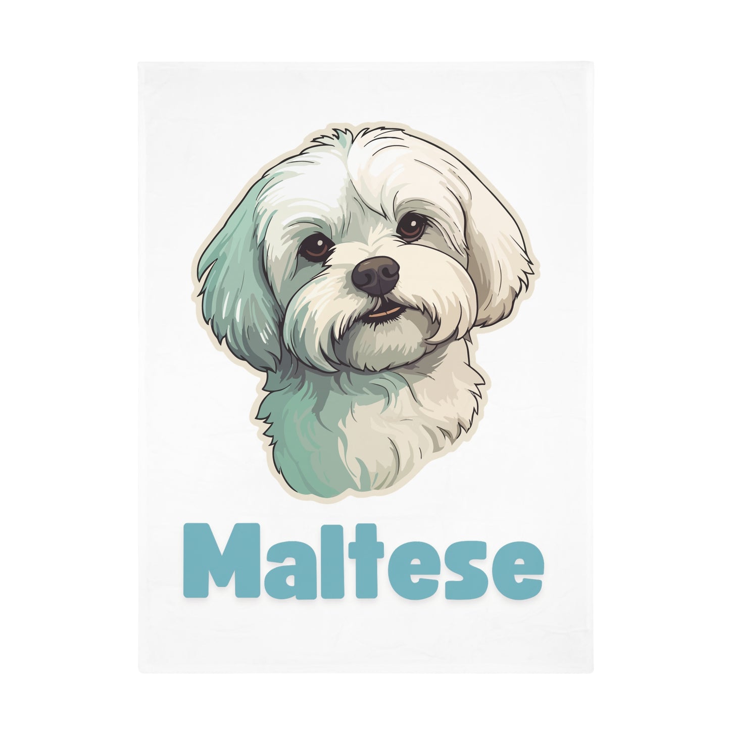 Maltese Pet Blanket - blue