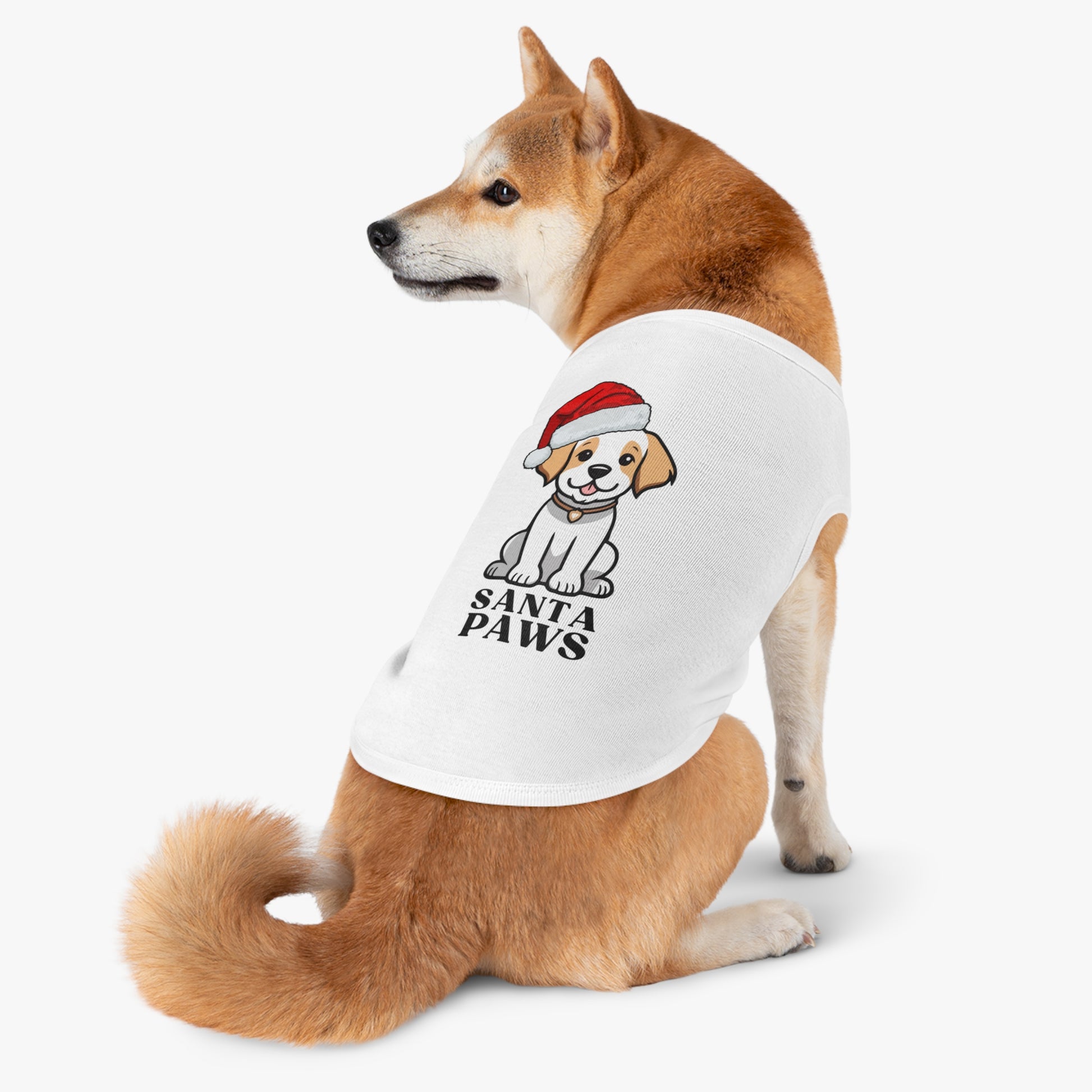 Santa Paws Dog T-Shirt White