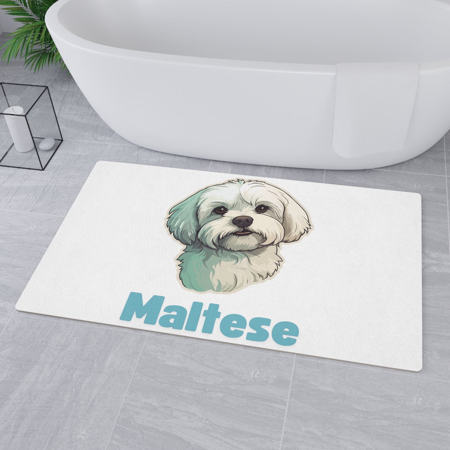 Maltese Pet Mat - Blue