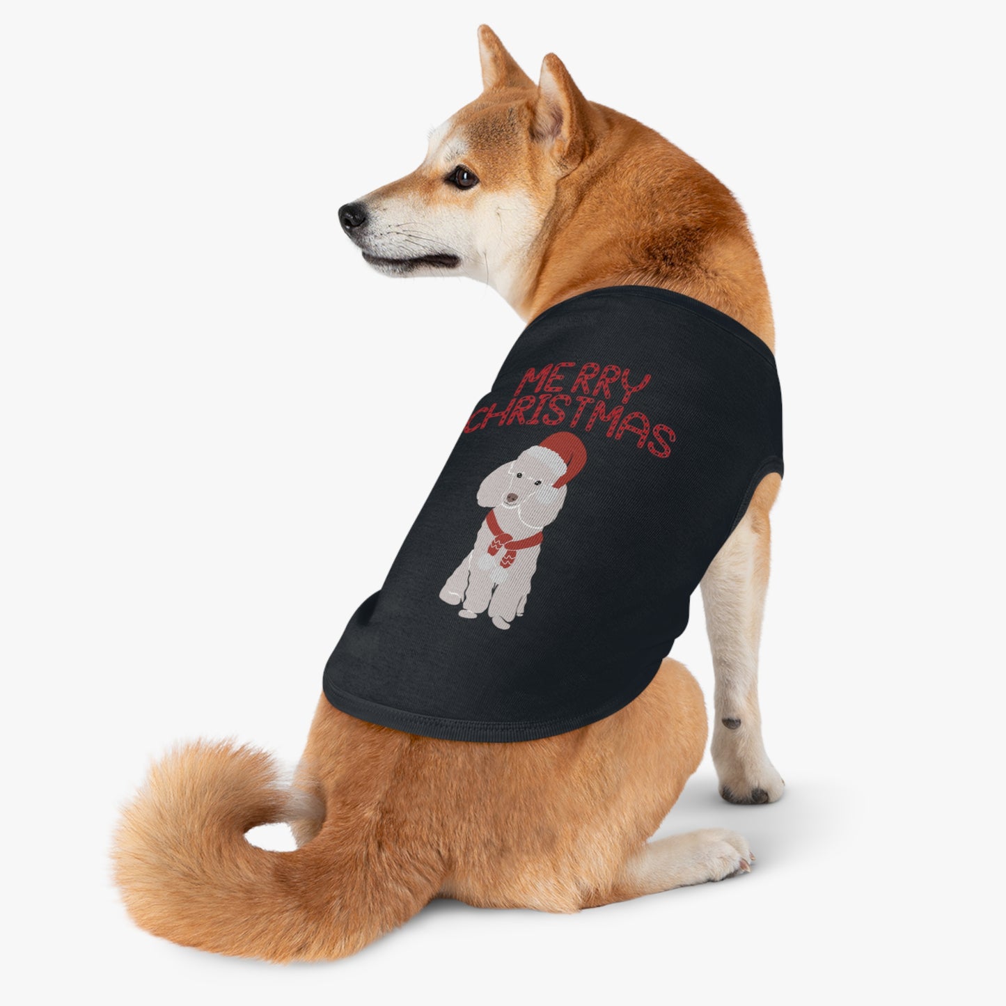 Merry Christmas Poodle Dog T-Shirt