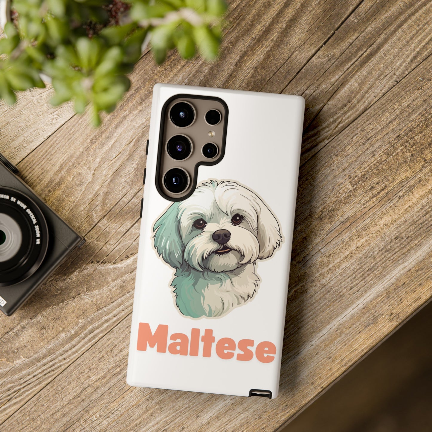 Maltese Tough Phone Case - Pink