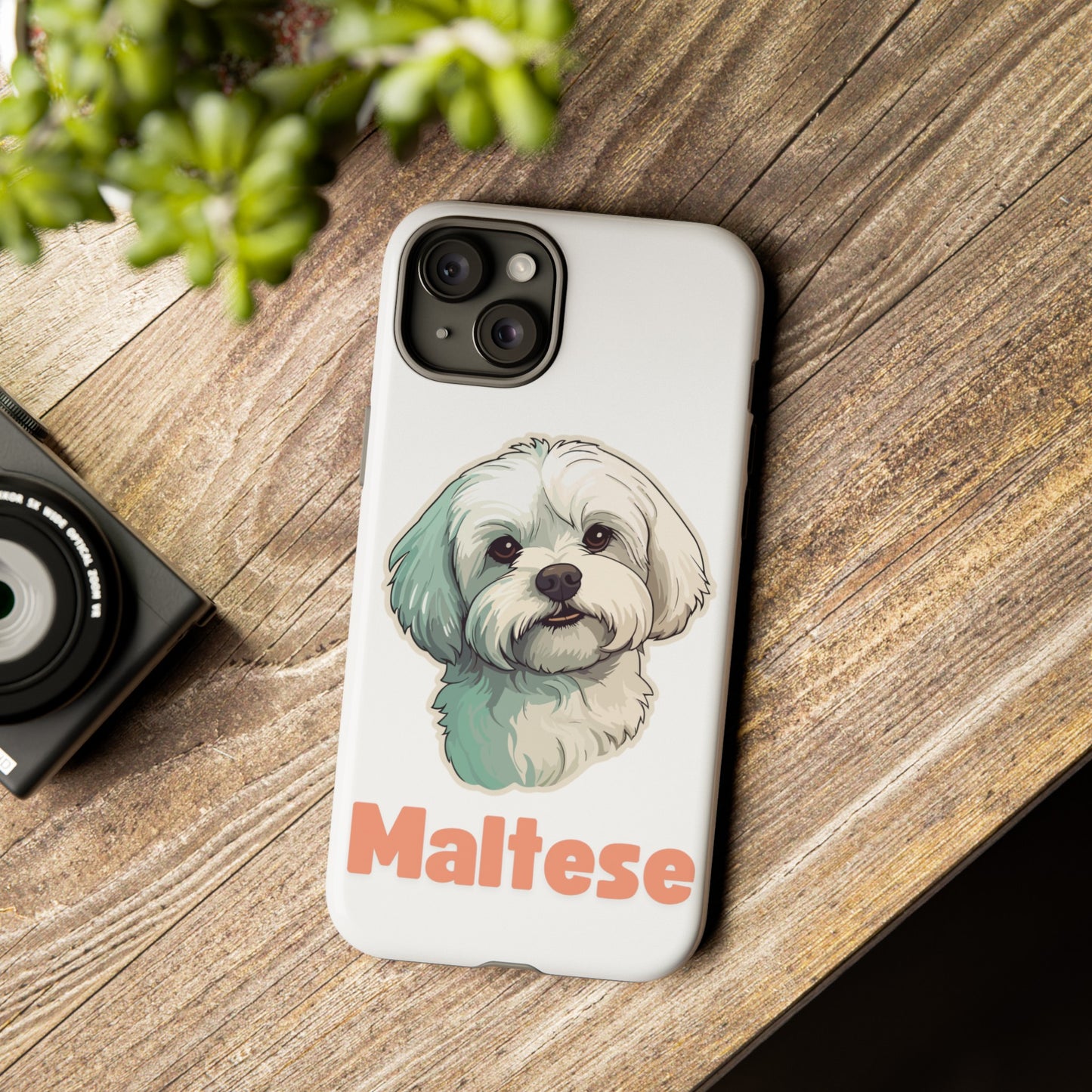 Maltese Tough Phone Case - Pink