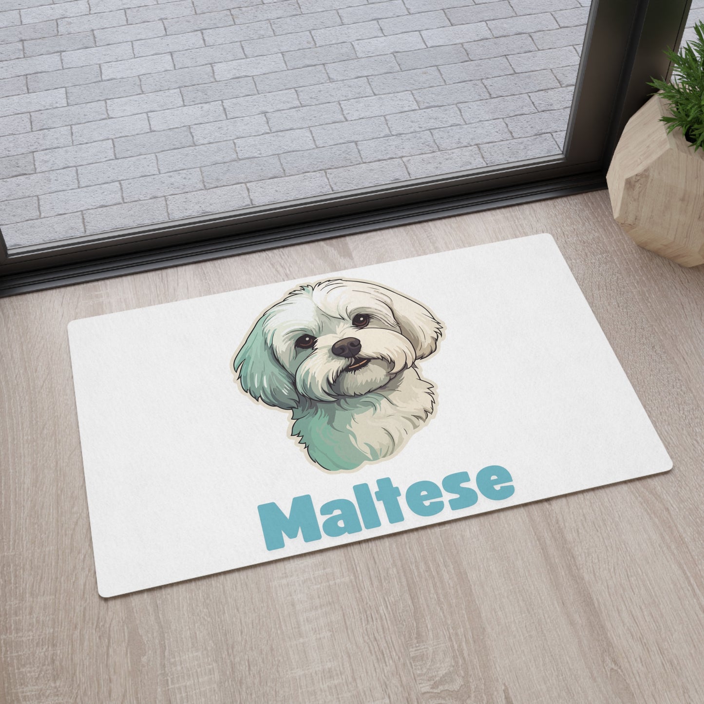 Maltese Pet Mat - Blue