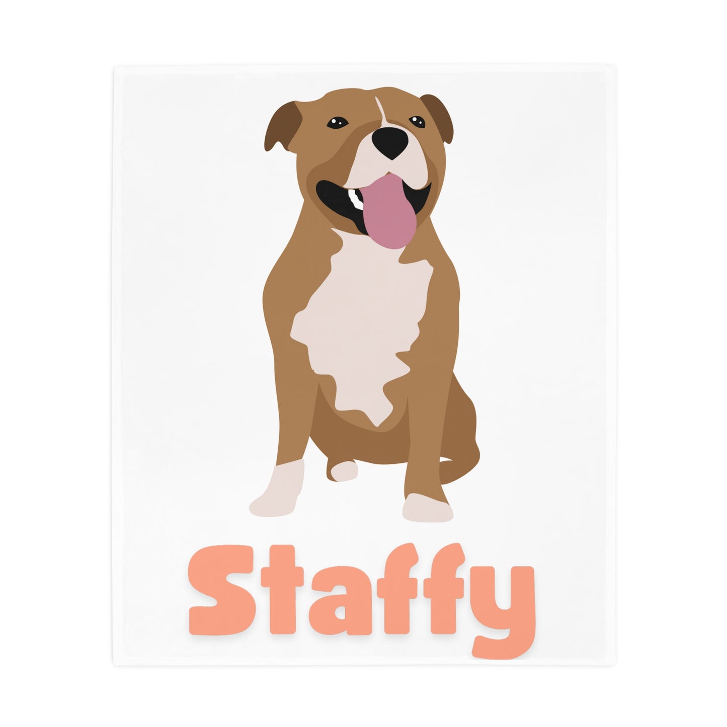 Staffy Pet Blanket - Pink