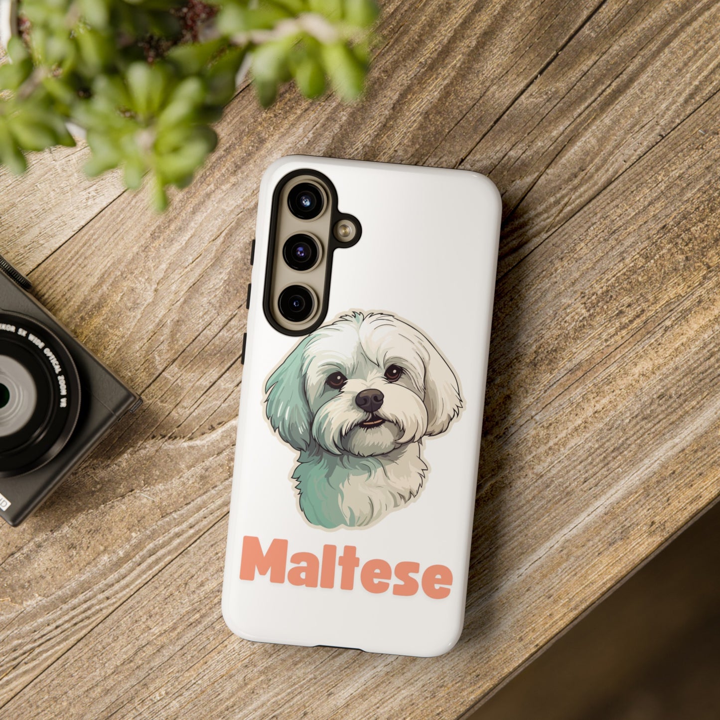 Maltese Tough Phone Case - Pink