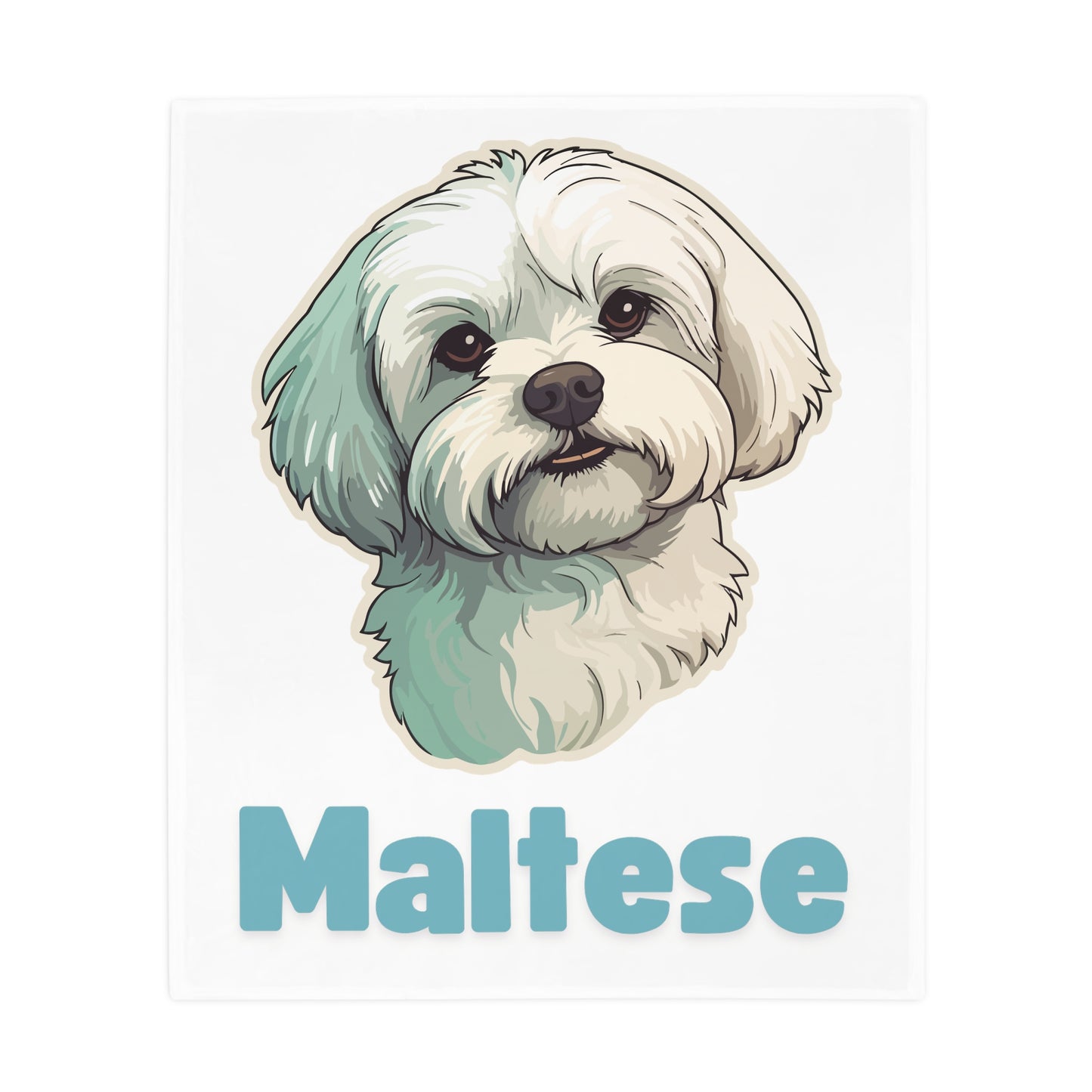 Maltese Pet Blanket - blue