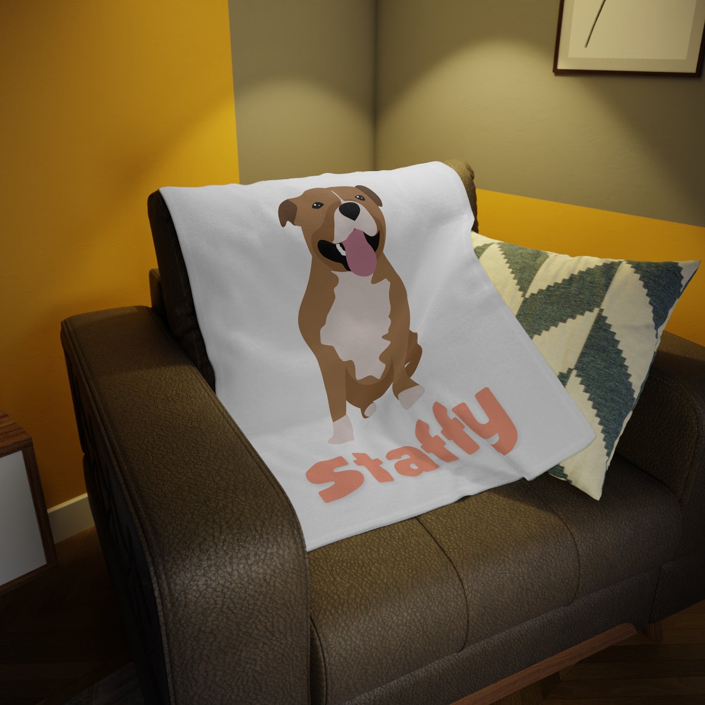 Staffy Pet Blanket - Pink