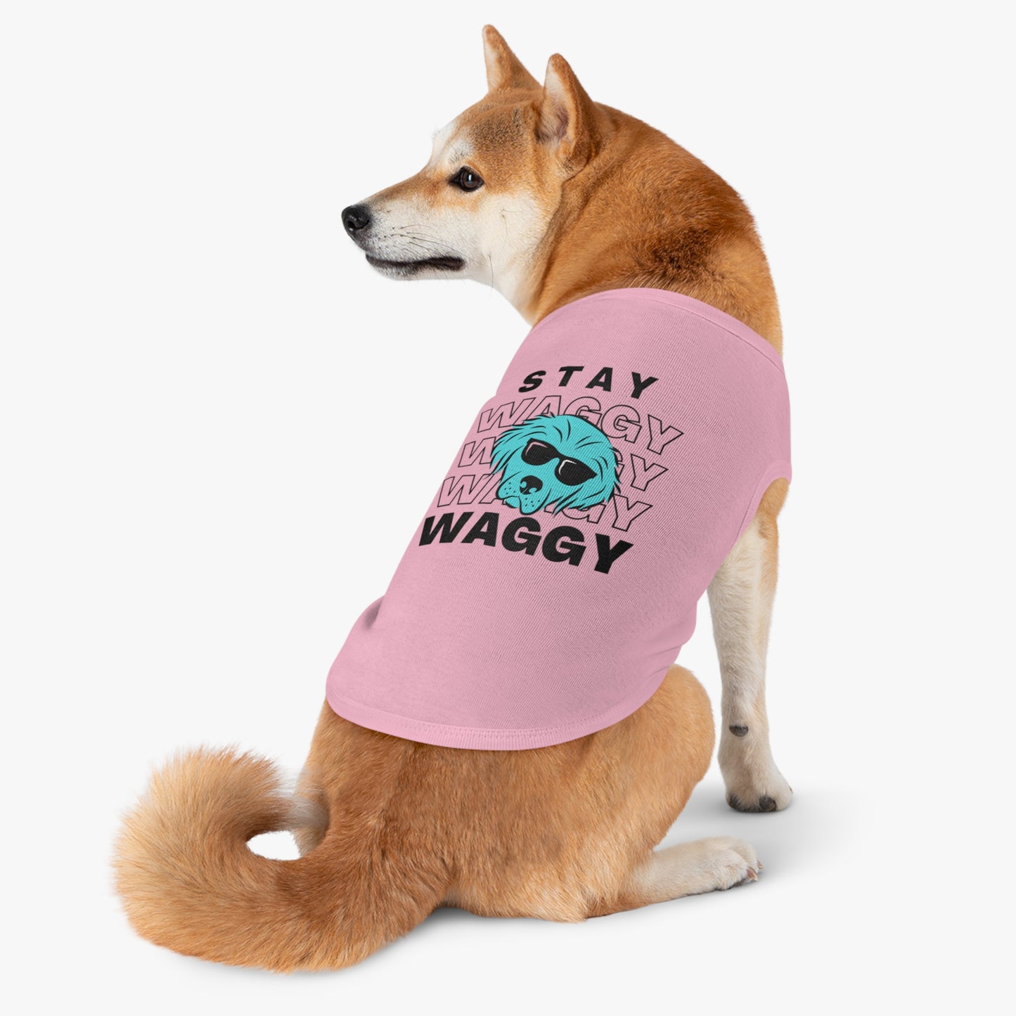 Stay Waggy Dog T-Shirt - Blue