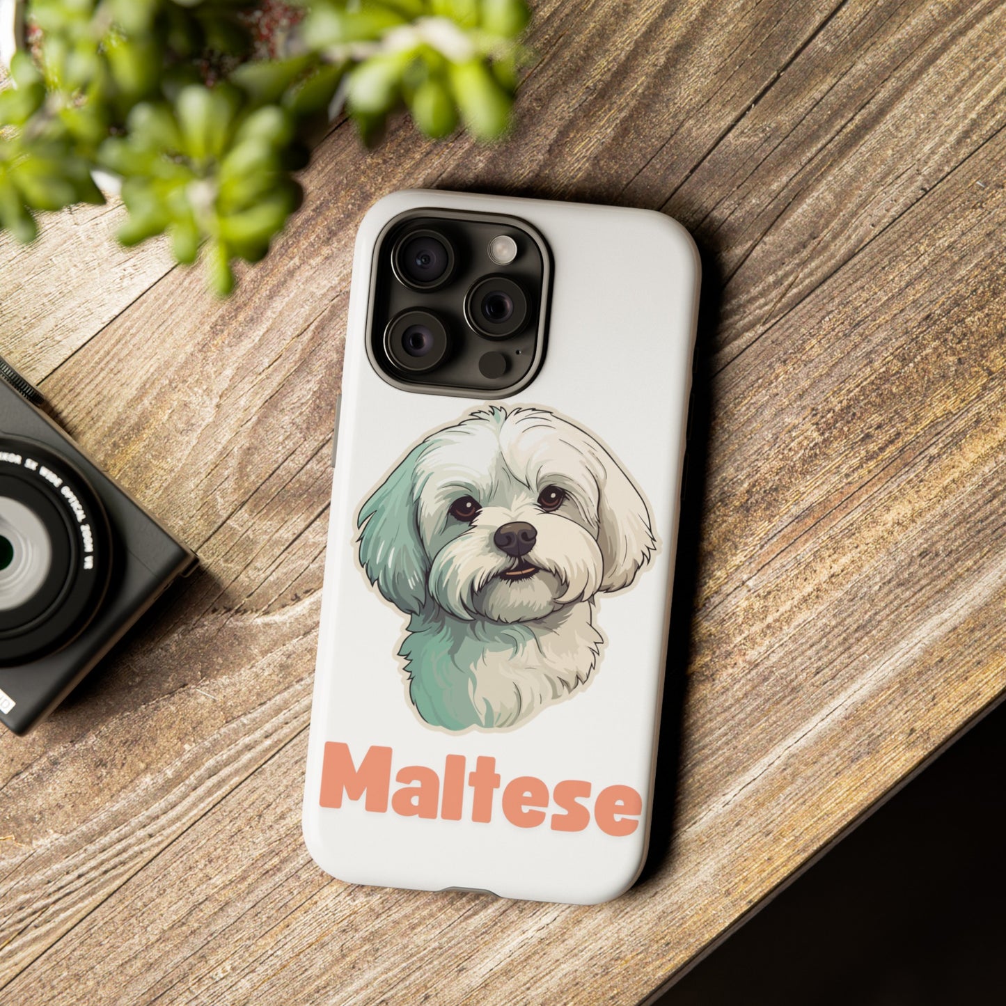 Maltese Tough Phone Case - Pink