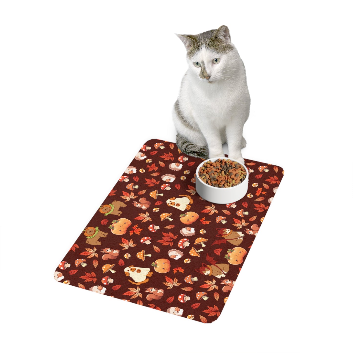 Halloween Mushroom Pet Food Mat (12x18)