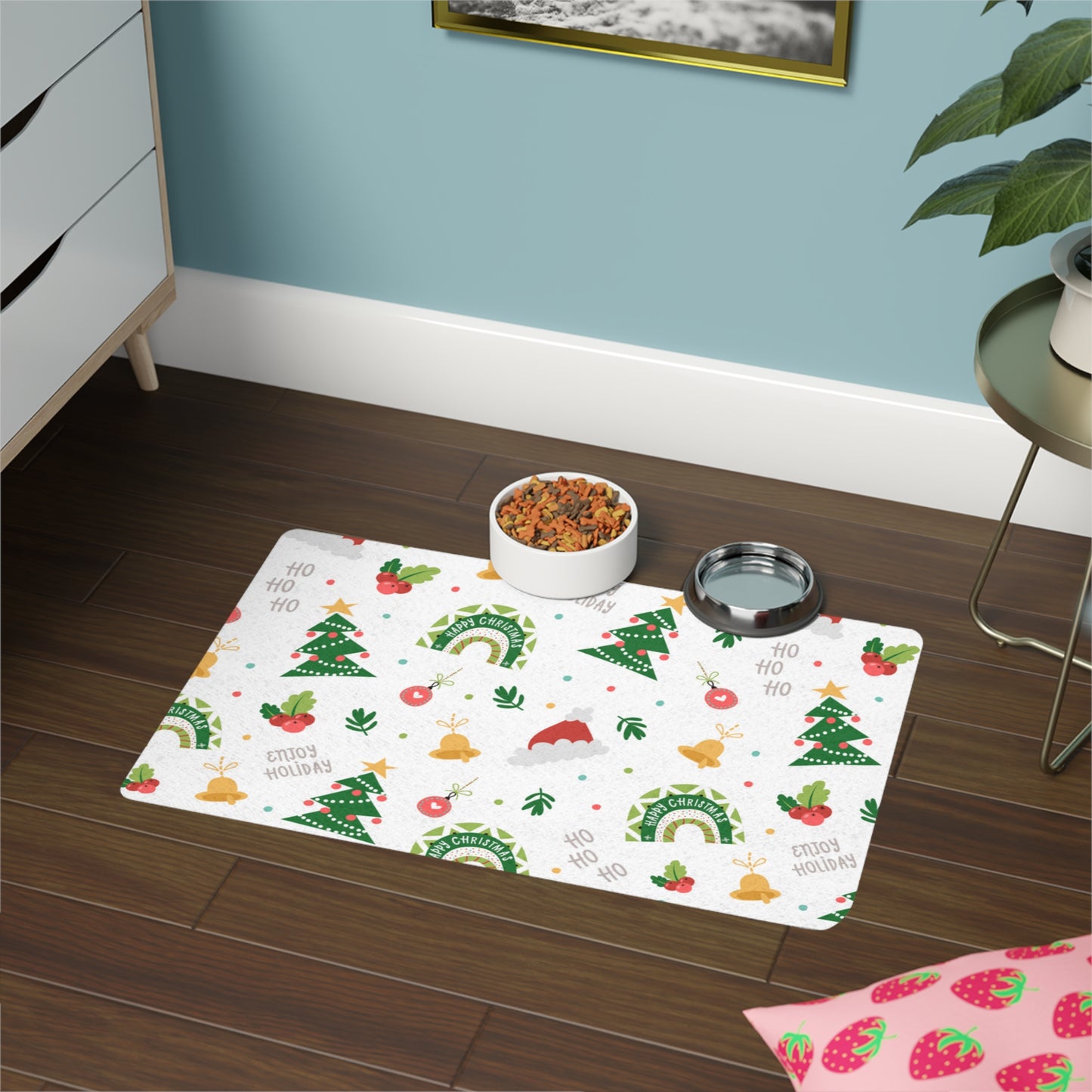 Christmas Tree Pet Food Mat