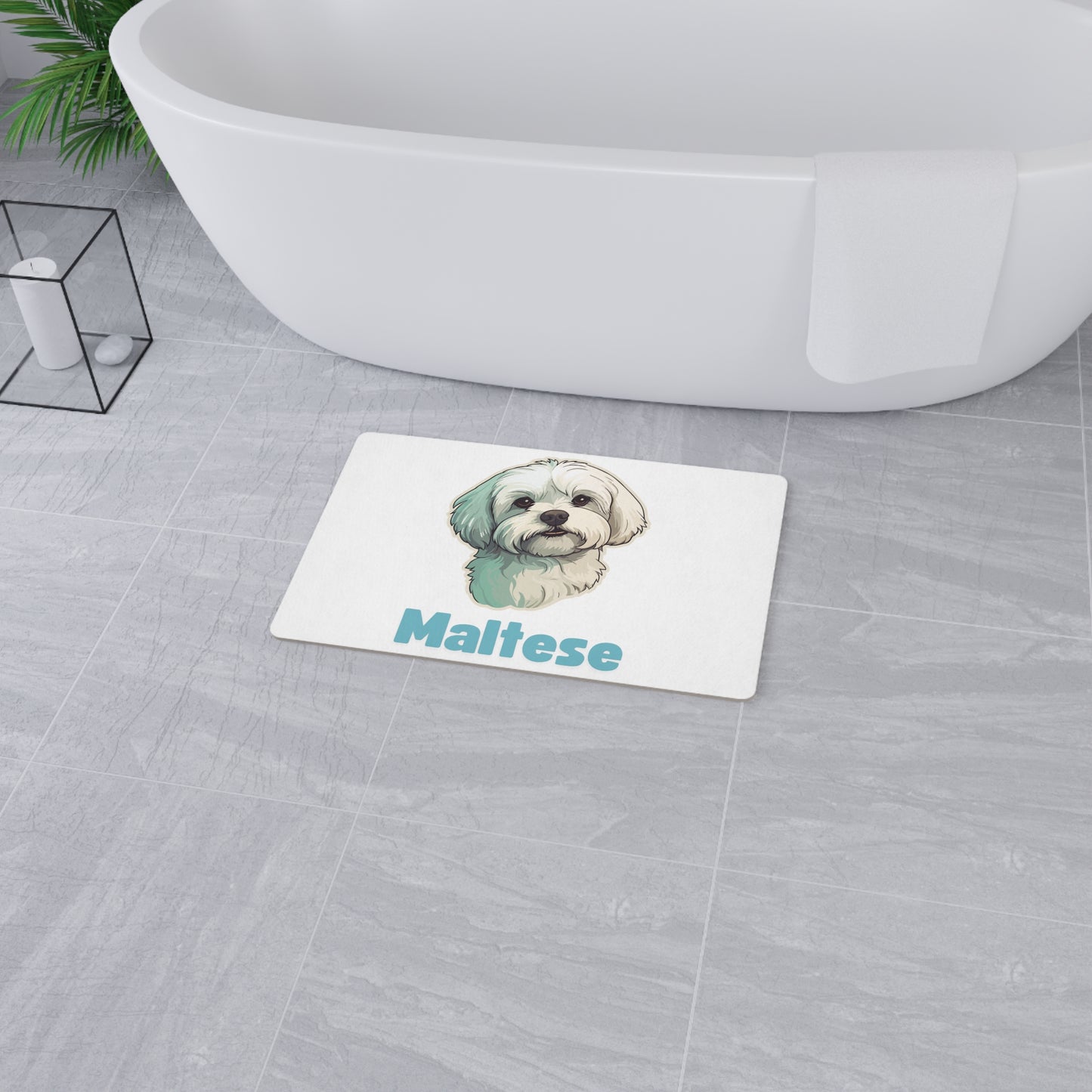 Maltese Pet Mat - Blue