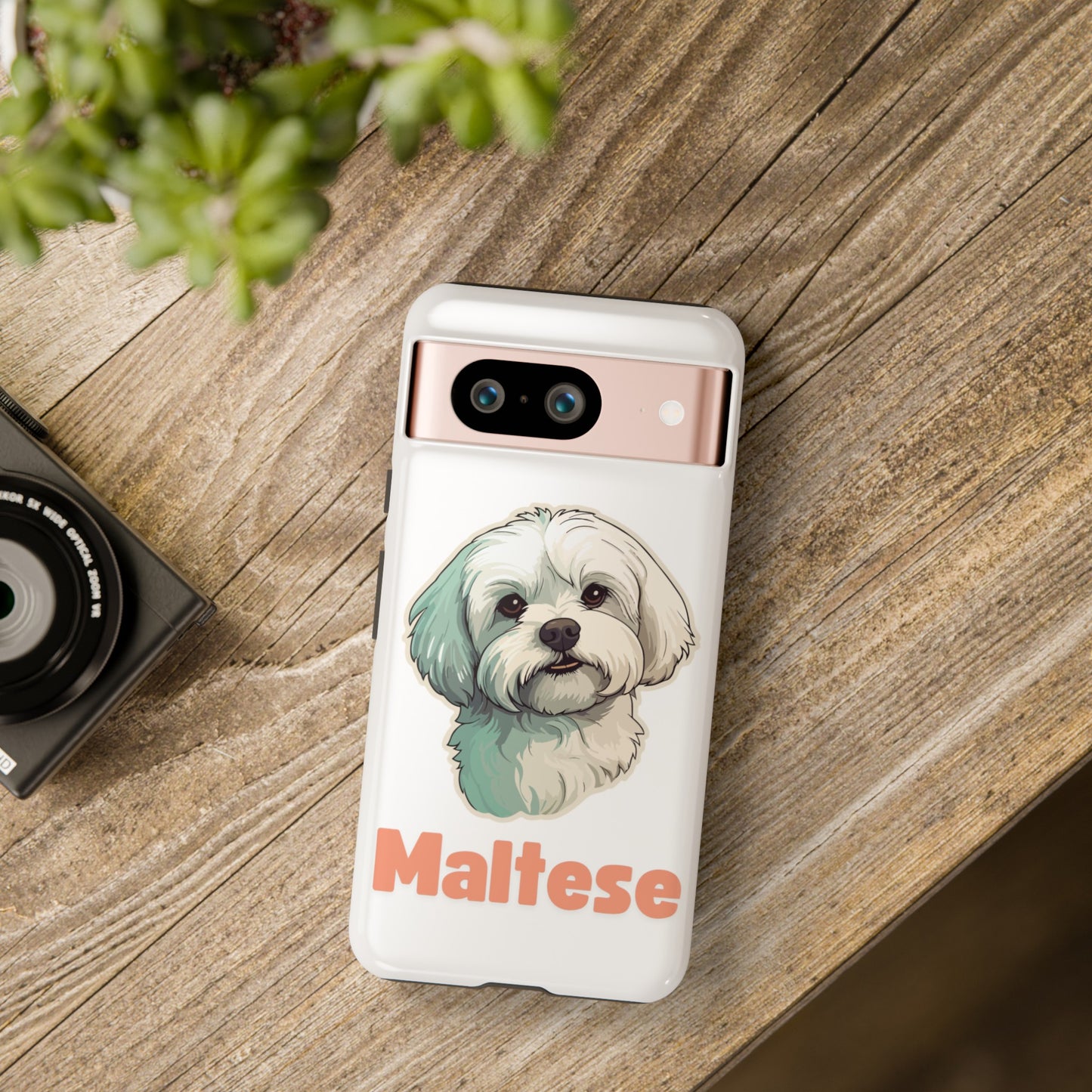 Maltese Tough Phone Case - Pink