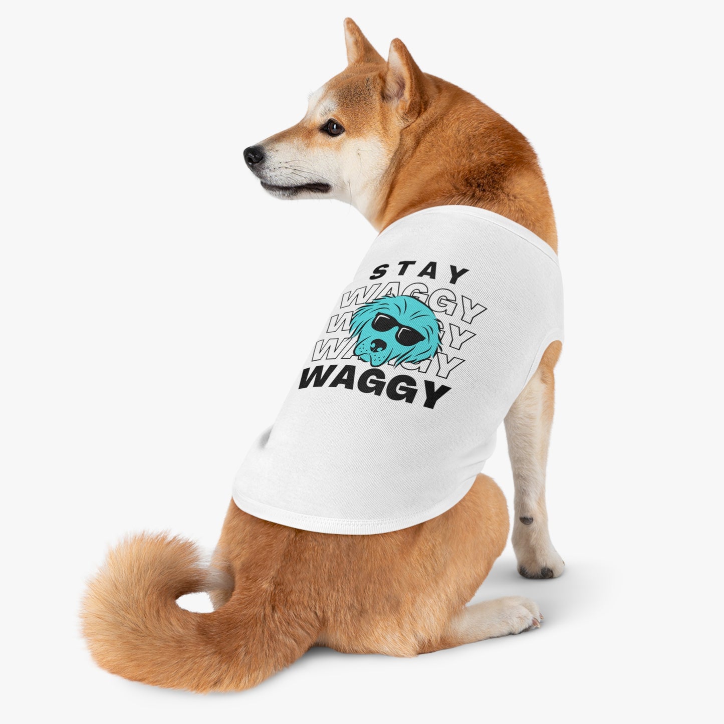 Stay Waggy Dog T-Shirt - Blue