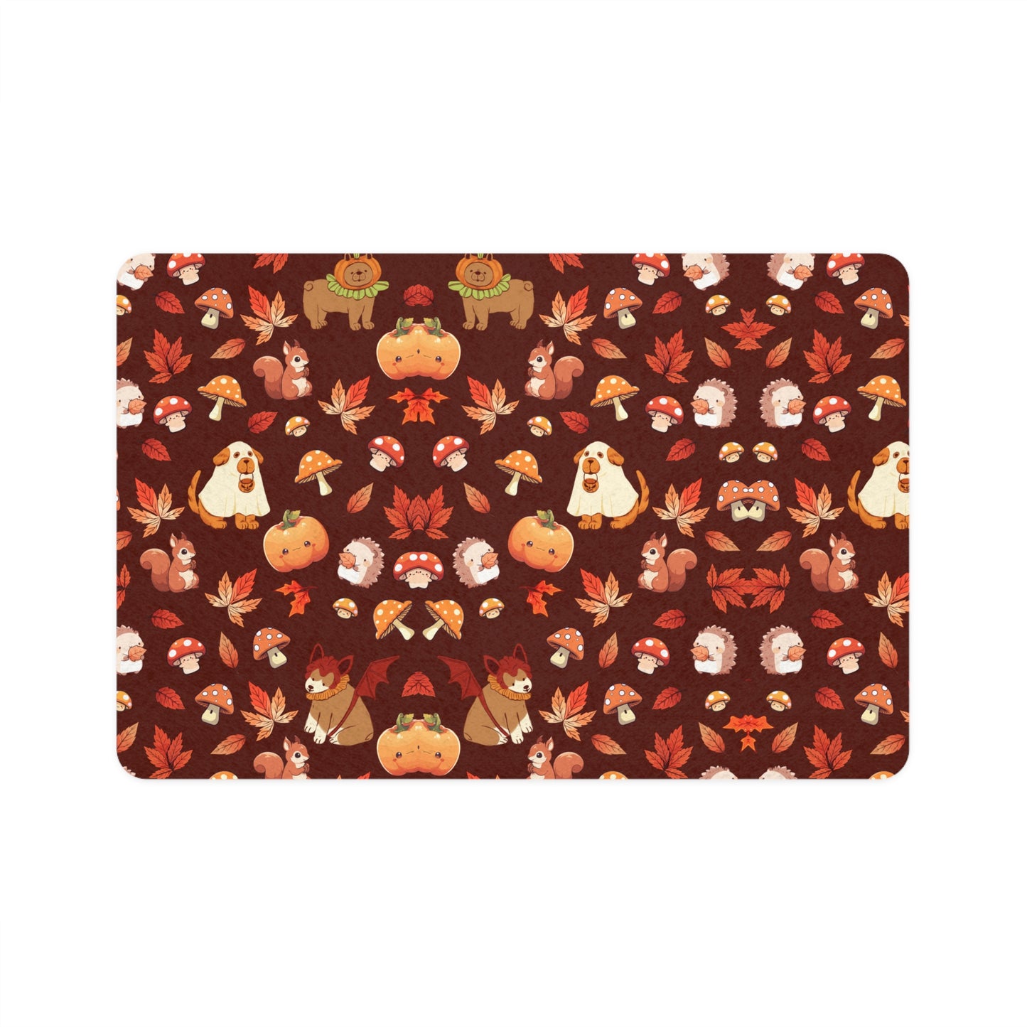 Halloween Mushroom Pet Food Mat (12x18)