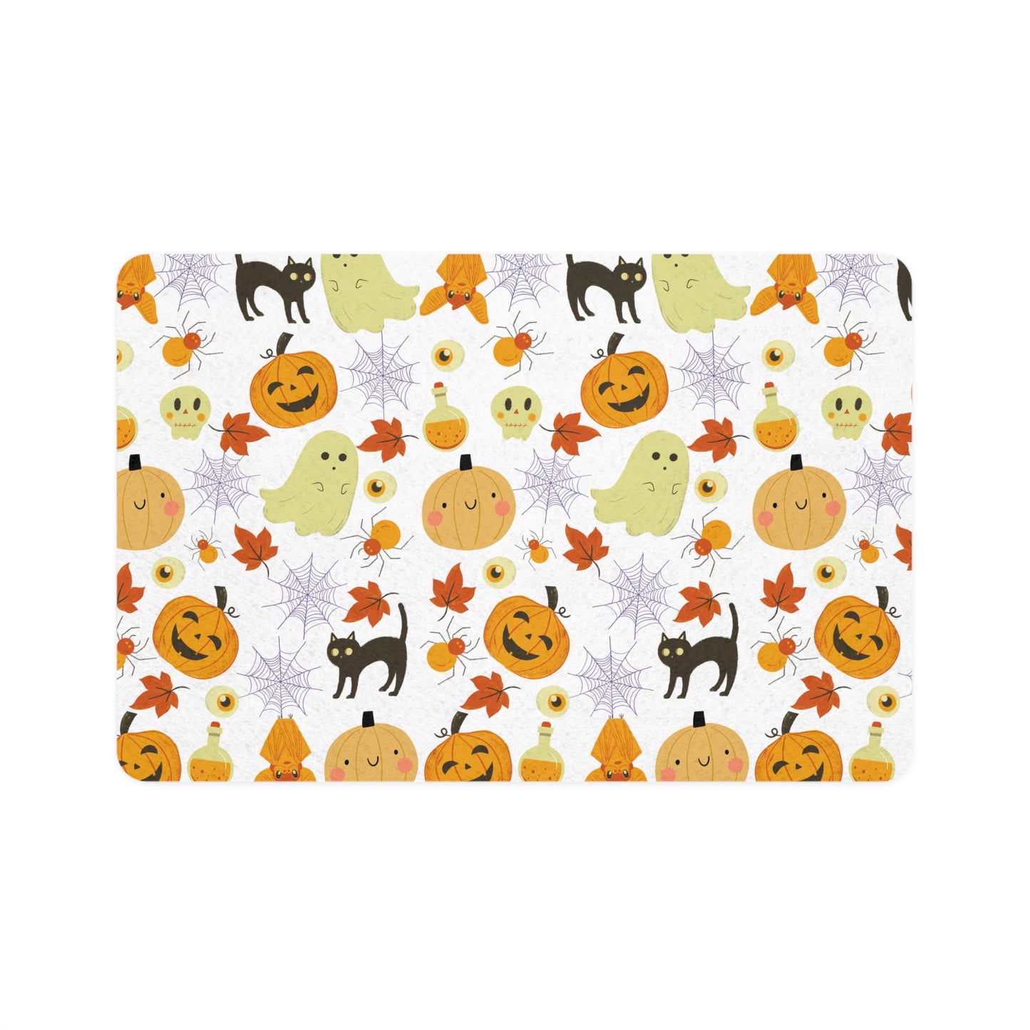 Halloween Pumpkin Pet Food Mat (12x18)