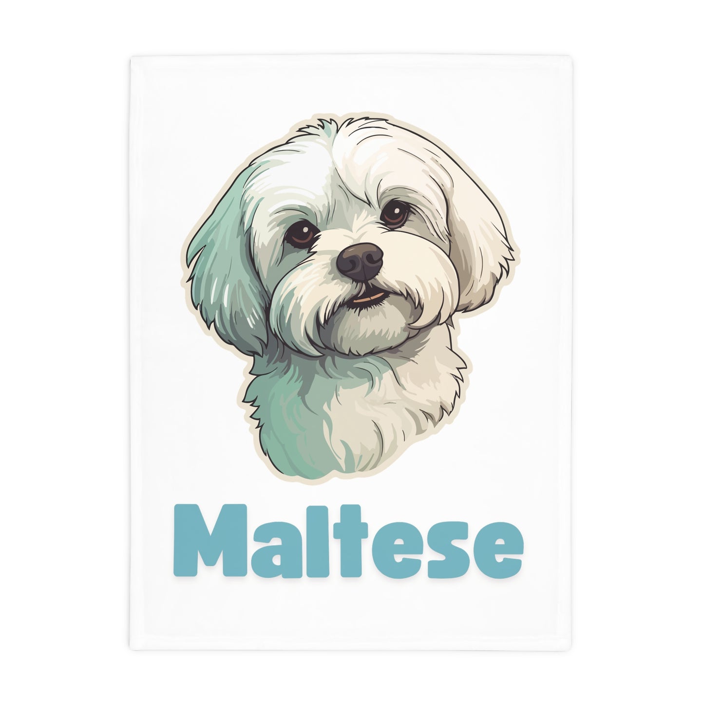 Maltese Pet Blanket - blue