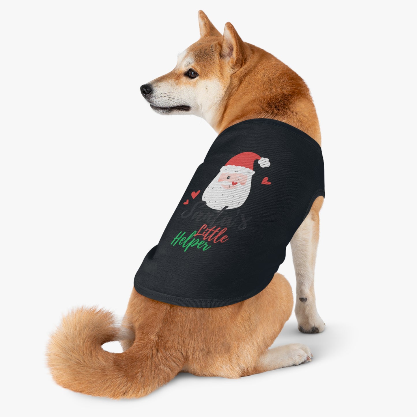 Santas Little Helper Christmas Dog T-Shirt